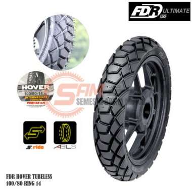 Ban Luar FDR Hover 100/80 Ring 14 Tubeless Motor Matic Beat Vario Mio