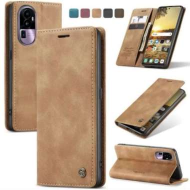 Caseme Oppo Reno 10 PRO PLUS 5G Casing Flip Cover Leather Wallet Reno 10 5G Black