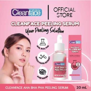 Purbasari Cleanface AHA BHA PHA Peeling Serum 20ml - Clean Face Peeling serum - Serum Peeling