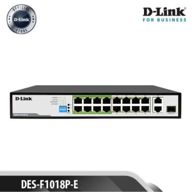 D-Link DES-F1018P-E 250M 18-Port 10/100 Switch with 16 PoE Ports