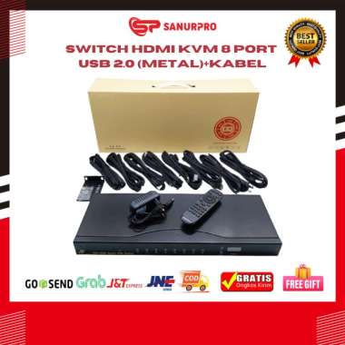 SWITCH HDMI KVM 8PORT USB 2.0 (METAL)+KABEL