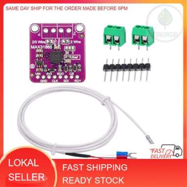 MAX31865 PT100/PT1000 RTD Temperature Thermocouple Sensor Amplifier Board 3.3/5V TC -50 to 200℃ 0.5m