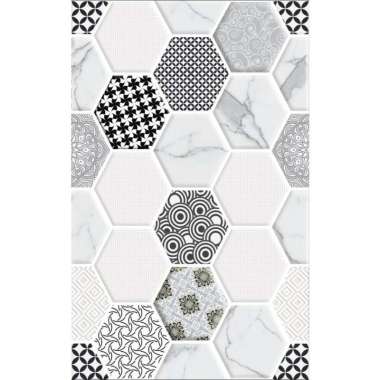 Keramik 25x40 Hexa Batic Grey - Kilat