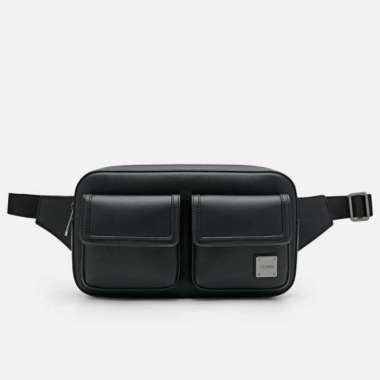 PM004 TAS SELEMPANG PINGGANG PRIA PEDRO SLING WAIST BAG ORIGINAL HITAM
