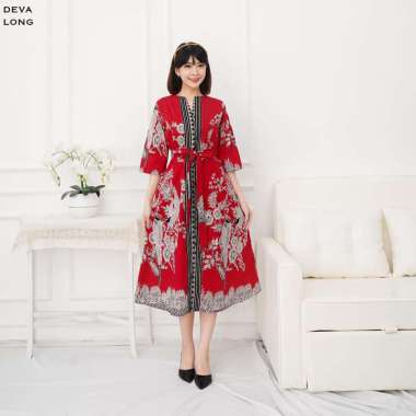 Evercloth Deva Dress Batik Wanita Dress Wanita Batik Couple Dress Pita LONG - JUMBO