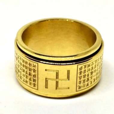 Ring Engraved Bodhisattva Sutta Prayer Thai Buddha Lp Huan