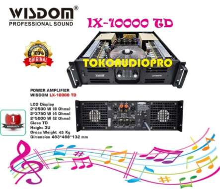 Power Wisdom LX10000TD Professional Power Amplifier TD Class LX-10000 Multicolor