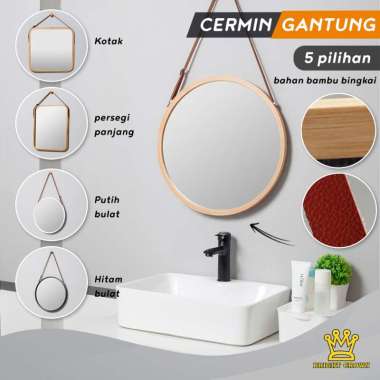 Cermin Dinding Gantu Persegi Panjang