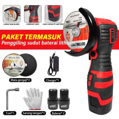 Ironhoof Kit Gerinda Sudut Mini 2 merah Baterai*2
