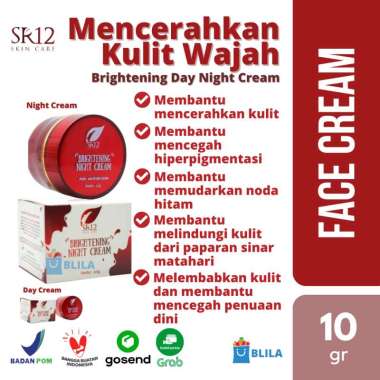 SR12 Krim Pemutih Wajah Brightening Day Night Cream Melembabkan Kulit Wajah BPOM Day Cream