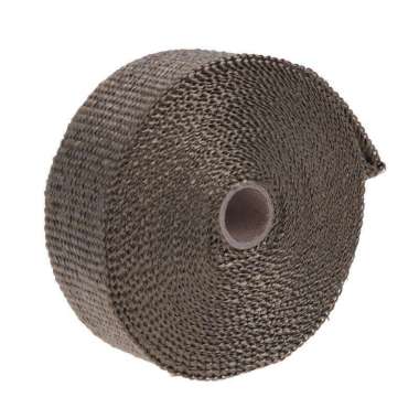 Lakban Peredam Panas Knalpot Motor Exhaust Wrap Black Glass 10 Meter Cokelat