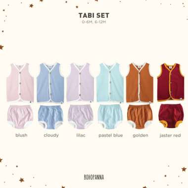 BOHOPANNA - TABI SET - Setelan Anak 0-6M BLUSH