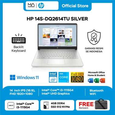 Laptop HP 14 inch Laptop 14S- DQ2614TU Garansi Resmi