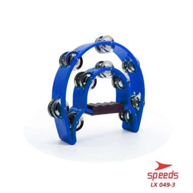 Alat Musik Tamborin - Tambourine Double Ring Kecrekan - Tamborin Speeds Tamborin/Kecrekan Biru