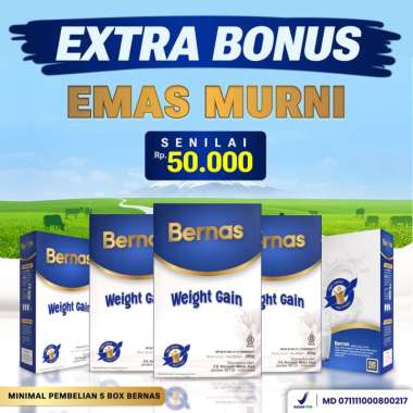 GRATIS EMAS- BERNAS Susu Gemuk Anak | Penambah Nafsu Makan & Tinggi Anak | High Protein dan Kalsium 