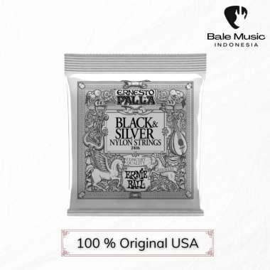 Senar Gitar Klasik Ernie Ball 2406 Ernesto Palla Black Nylon & Silver Strings ORIGINAL USA