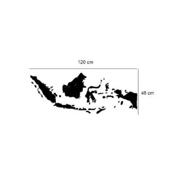 Terbaik Wallstiker Hiasan Dekorasi Pajangan Dinding Peta Indonesia Map Cutting