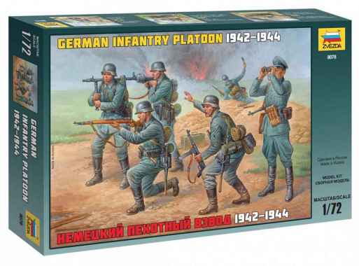 Figure German Infantry WWII Skala 1:72 Zvezda