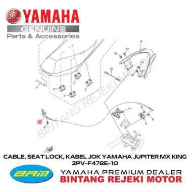 CABLE, SEAT LOCK, KABEL JOK YAMAHA JUPITER MX KING 2PV-F478E-10