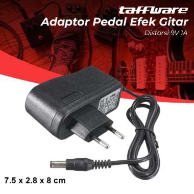 Adaptor Colokan Power Suppy Pedal Efek Gitar Distorsi 9V 1A 5mm