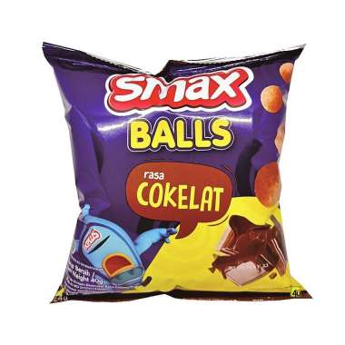 SMAX Balls - Snack Ekstrudat Bentuk Bola - 40 gr COKLAT