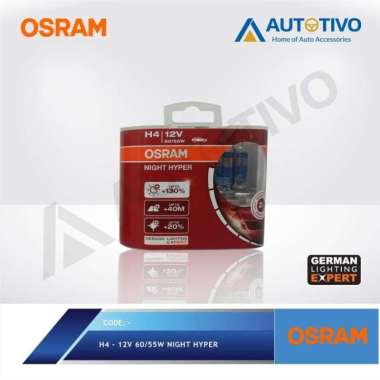 new!! Osram H4 64193NH Night Hyper New Packaging 12V 60/55W