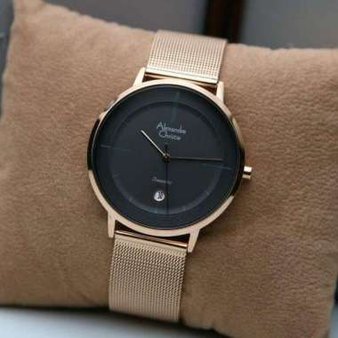 JAM TANGAN ALEXANDRE CHRISTIE AC 8627 AC8627 PRIA BLACK ROSEGOLD ORI