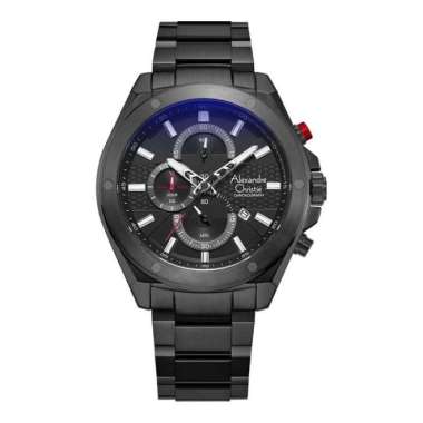JAM TANGAN PRIA ALEXANDRE CHRISTIE AC 6674 / AC6674 RANTAI ORIGINAL FULL BLACK