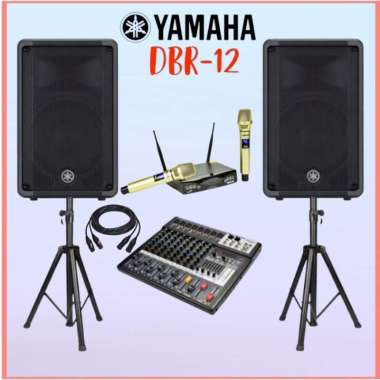PAKET SOUND SYSTEM KARAOKE (LIVE MUSIK) YAMAHA DBR12 MIXER ASHLEY 8CH - XIONSTORE