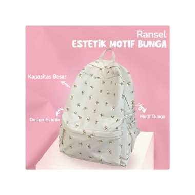 Goto Artsy Tas Gendong Kuliah Sekolah Kerja Backpack Ransel Wanita LITTLE FLOWER