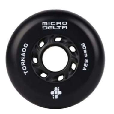 Roda Sepatu Roda Inline Skate Micro Tornado Wheels Hitam 80MM