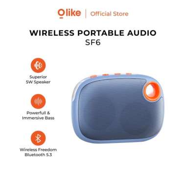 OLIKE WIRELESS SPEAKER PORTABLE BLUETOOTH 5.3 STEREO 30H PLAY TIME SF6 Biru