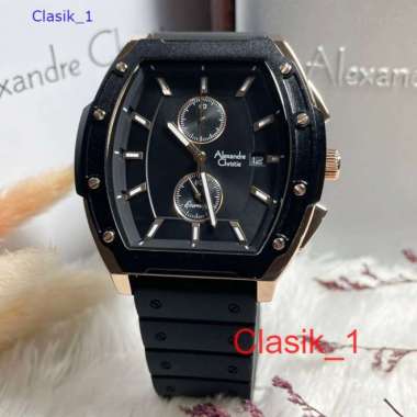 Original 100%!! Alexandre Christie Pria AC 6628 / AC6628 Black Rosegold Garansi Resmi 1 tahun