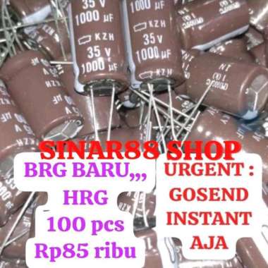 100pcs 1000uf35V 1000uf 35v 1000mk35v 1000mikro 35v ELCO ECO ELKO EKO KAPASITOR CAPASITOR MESIN TRAP