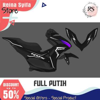 TERLARIS - STRIPING TRANSPARAN AEROX 155 2020 2021 2022 2023 RAINBOW P001 PUTIH