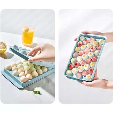 Cetakan Es Ice Jelly Ball Bulat 33 Lubang Cetakan Agar Cetakan Es Pop