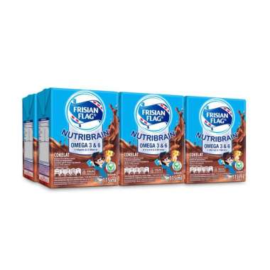 Frisian Flag Nutribrain Omega Susu Uht Chocolate [115 mL][6 Pcs]