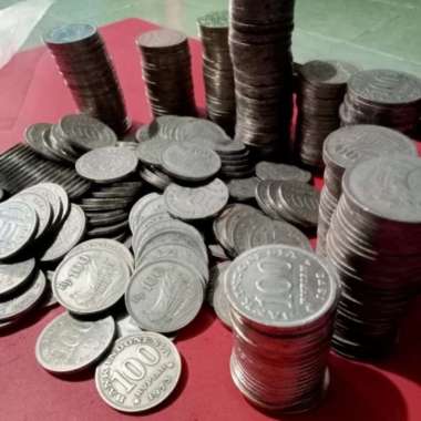 Uang Logam Koin Kuno Lama Indonesia Rp 100 Rupiah Tebal Rumah Gadang