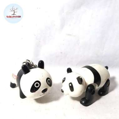 Ganci Gantungan Kunci Panda Rich Way Animal Figure Keychain Jadul Toys