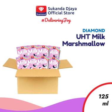 susu diamond 125ml Susu UHT Diamond Milk 125ml RASA MASHMELLOW 1 karton 40x125ml