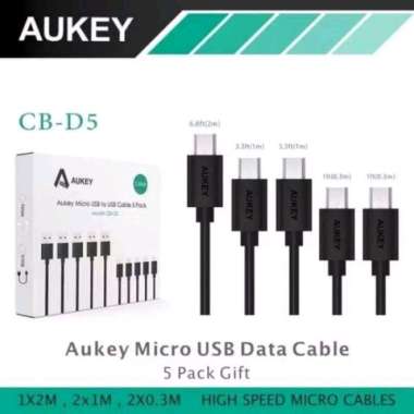 KABEL AUKEY CB D5 KABEL MICRO USB FAST CHARGE 5PACK