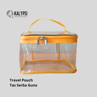 Travel Pouch Square Multifungsi mika Tebal Premium Transparan 1mm Custom Warna
