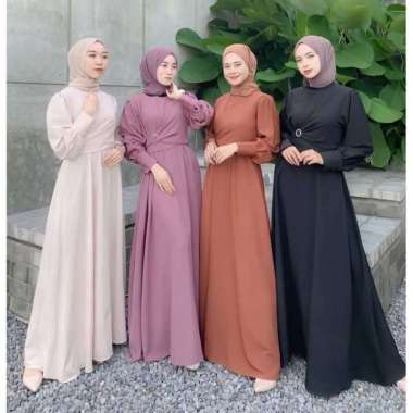 Gamis O'ring O ring Rempel Busui Friendly COD Wanita PREMIUM BERKUALITAS Coklat Tua