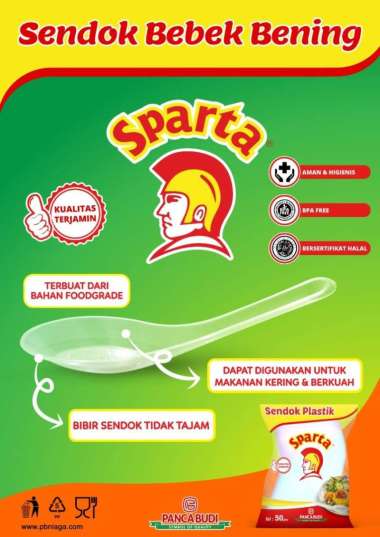 SPARTA SENDOK BEBEK PLASTIK BENING 1PACK ISI 50PCS