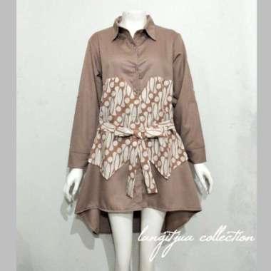 BAJU KERJA MODEL PINGUIN | ATASAN BATIK SANAYA JUMBO XXL Coksu