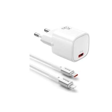 Mcdodo CH-4028 / CH-4029 20W Charger + USB-C Lightning Cable Iphone Kabel Data Putih