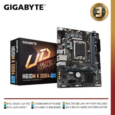 GIGABYTE H610M K DDR4 | Motherboard Intel H610 lGA 1700 Micro ATX