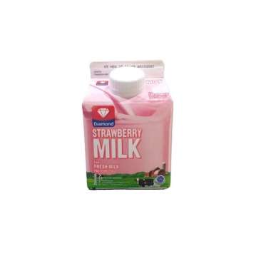 Promo Harga Diamond Fresh Milk Strawberry 350 ml - Blibli