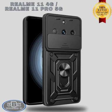 CASING REALME 11 4G / REALME 11 PRO 5G CASE SLIDE LENS ARMOR REALME 11 4G HITAM