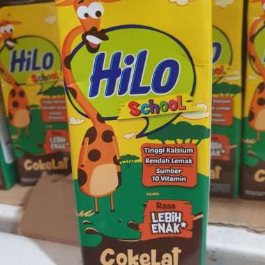 Hilo School Coklat 200ml-Hilo Teen 2 Rasa 200ml-Susu Kotak UHT-Grosir School Cokelat